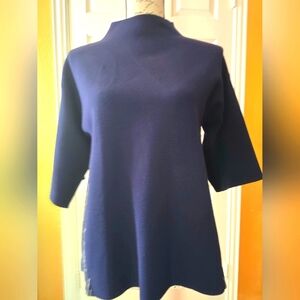 Club Monaco Navy Blue 3/4 Sleeve Top Size S